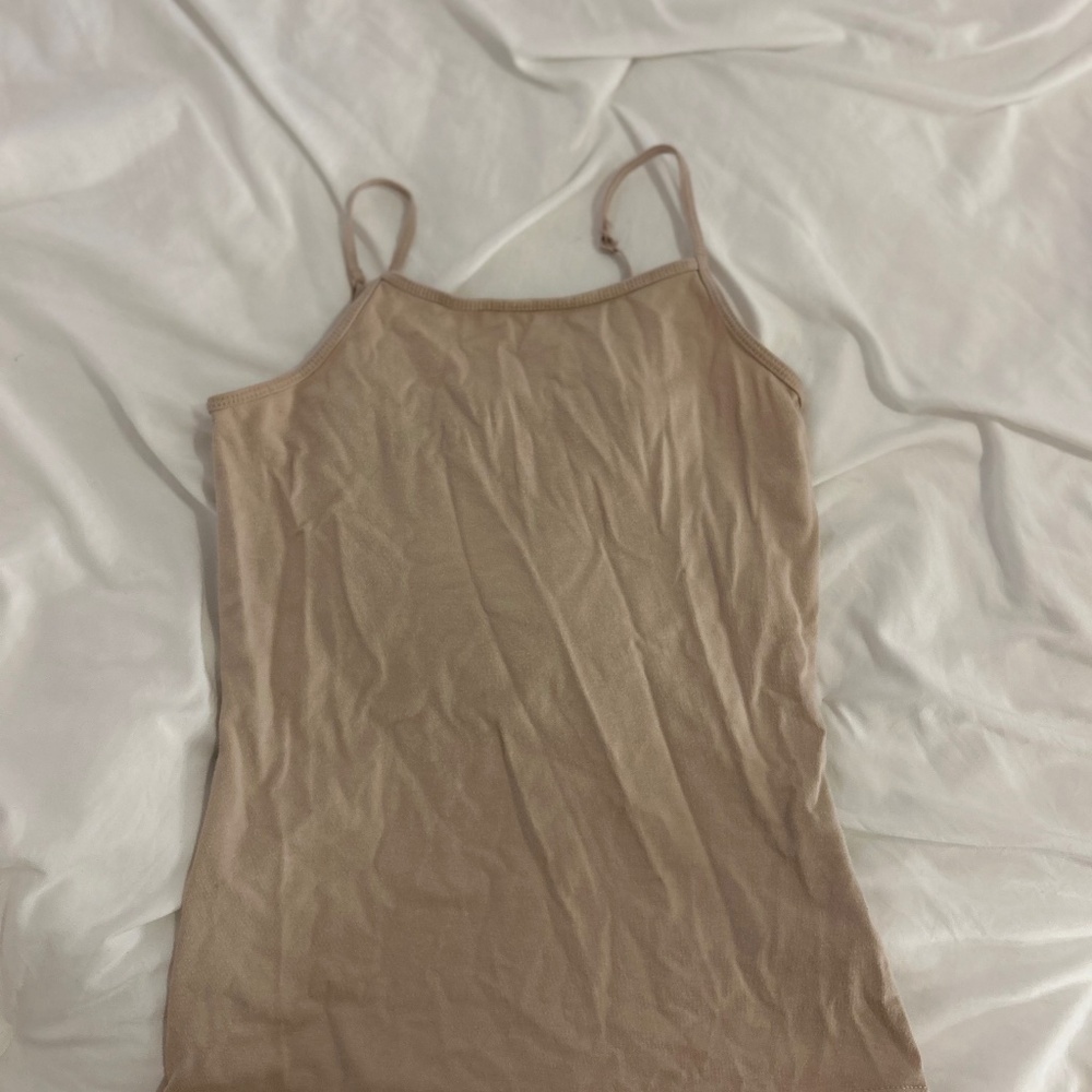 Women’s tan cotton tank top